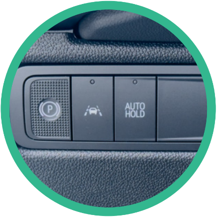 photo of Equinox parking brake controls
