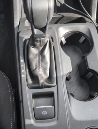 photo of electronic parking brake switch below Ranger gearshift